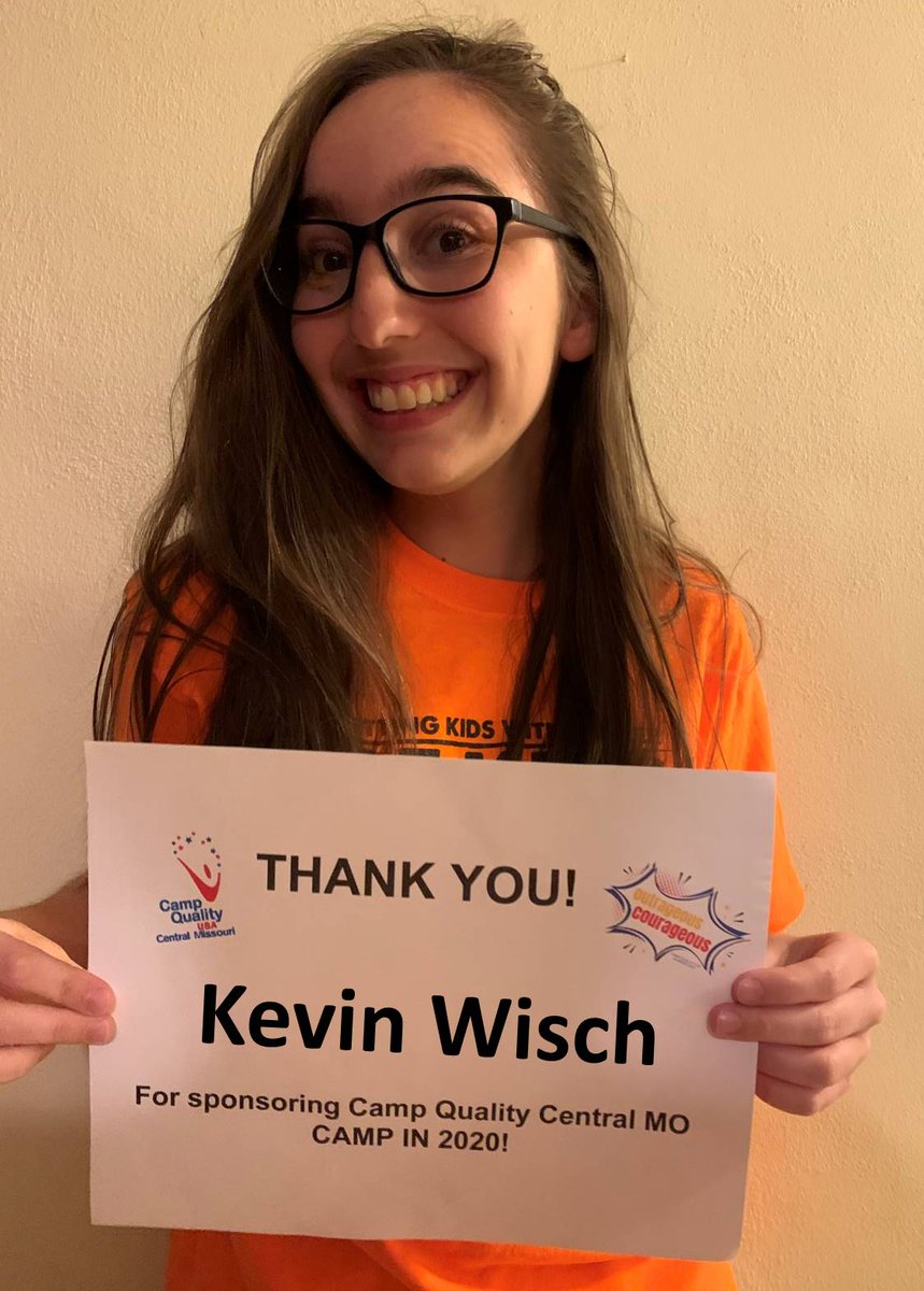 CQCMO's tweet photo. π Shout out to Kevin Wisch for being a Camp Quality Central Missouri Camp-In πT-shirt sponsor!!! #MakingCampPossible #CQCM20 https://t.co/U6kogkJMRM