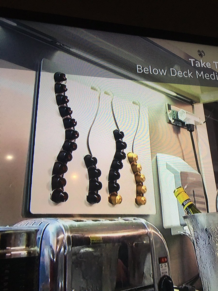 ChrisTeaNoel's tweet photo. Ok. We cannot figure out what this wall gadget is used for. What is it? @Kate_Chastain @BelowDeck @BelowDeckMedTV @hannahferrier_ https://t.co/BKLplM7yLl
