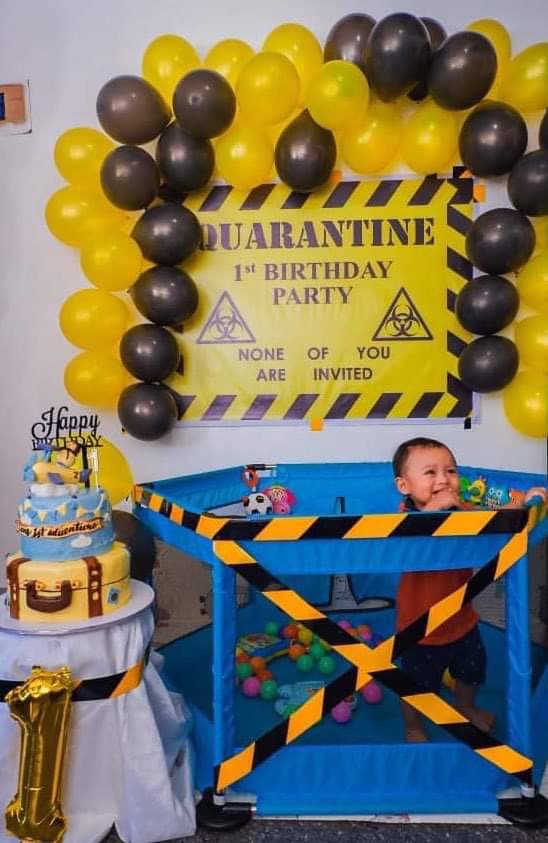 Mucharata's tweet photo. Wishing u d best Quarantine, Lockdown, Self Isolation &amp; Pandemic 1st Bday Son. The Gov’t., my Workplace &amp; Airlines said I can’t celebrate w/ u on ur Bday. But when time permits, we’ll be together again w/ Dad, Kuya &amp; most esp. YOU.  
#quarantinebirthday
#quarantinebirthday2020 https://t.co/pmsS0LJmMO