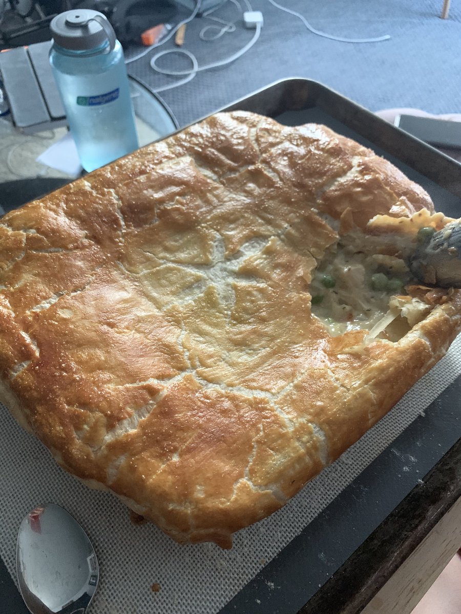 A Chicken Pot Pie of epic proportions.sHE COOKED
