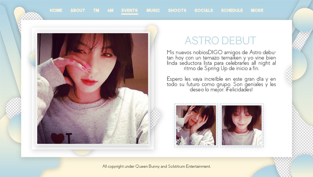 bunnyh_yy's tweet image. ، 🔪` ᥲll.事件 ⃗updᥲtᥱs ⸝ 喂 : 𝐁𝐔𝐍𝐍𝐘ꜜ O7.O7%_追溯 › #ASTRODB ₊ ! ❞
⠀
Ya vine bien bonita para acompañar a mis bebitos de Astro en su debut. ¡Felicidades, les deseo lo mejor!