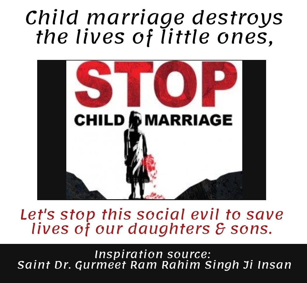 gagni1925's tweet photo. Let children enjoy their childhood.
Let them achieve their aim.
Let them enjoy their life.

#StopChildMarriage &amp; spread awareness about child marriage and its ill effects.
Don't kill the childhood by child marriage and start educating your child. https://t.co/RD6wmMJxgh