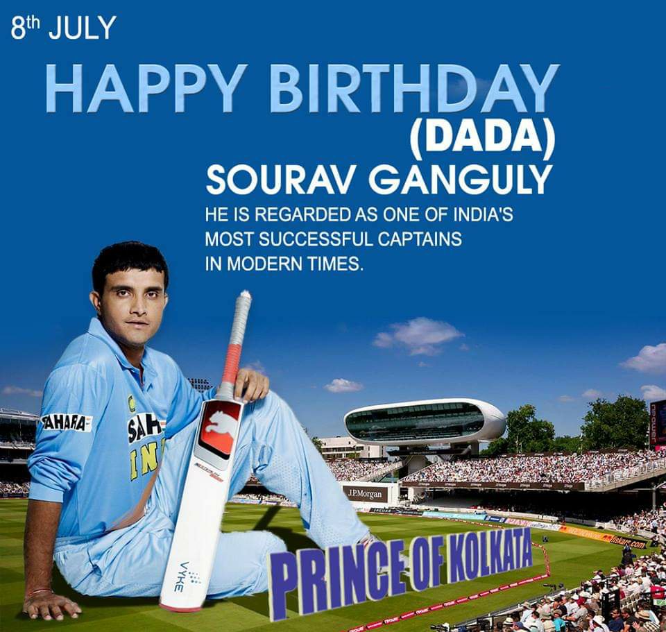  Happy Birthday Legendary captain sourav ganguly.. 