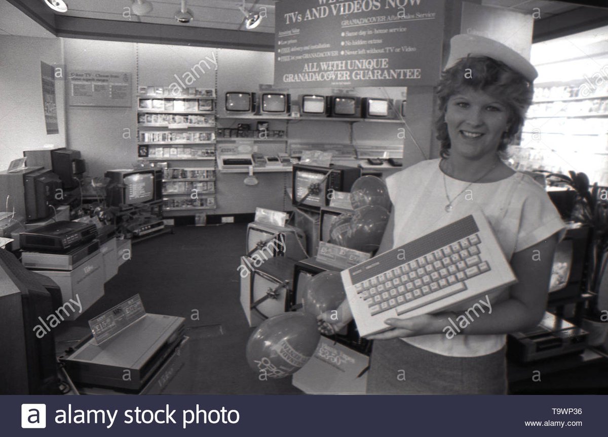 A weird little set from a Granada TV Rental shop, 1985.  https://www.alamy.com/1985-historical-home-entertainment-equipment-including-the-latest-televisions-and-video-recorders-on-display-inside-a-granada-tv-rental-shop-england-uk-image247043014.html