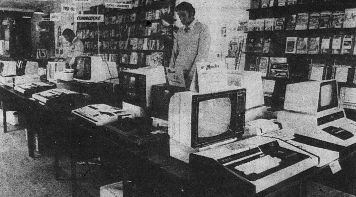 A bad photo of what seemed like a cool store in New Zealand: https://www.classic-computers.org.nz/blog/2018-08-23-viscount-electronics.htm