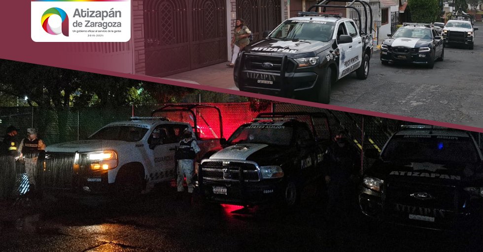 GobAtizapan's tweet photo. Elementos de la Policía Municipal en coordinación con la Guardia Nacional y la Policía Estatal, aplican dispositivos de vigilancia y seguridad en distintas colonias del municipio, a fin de mantener la paz y evitar conflictos e ilícitos. https://t.co/RGK7CRJu9O