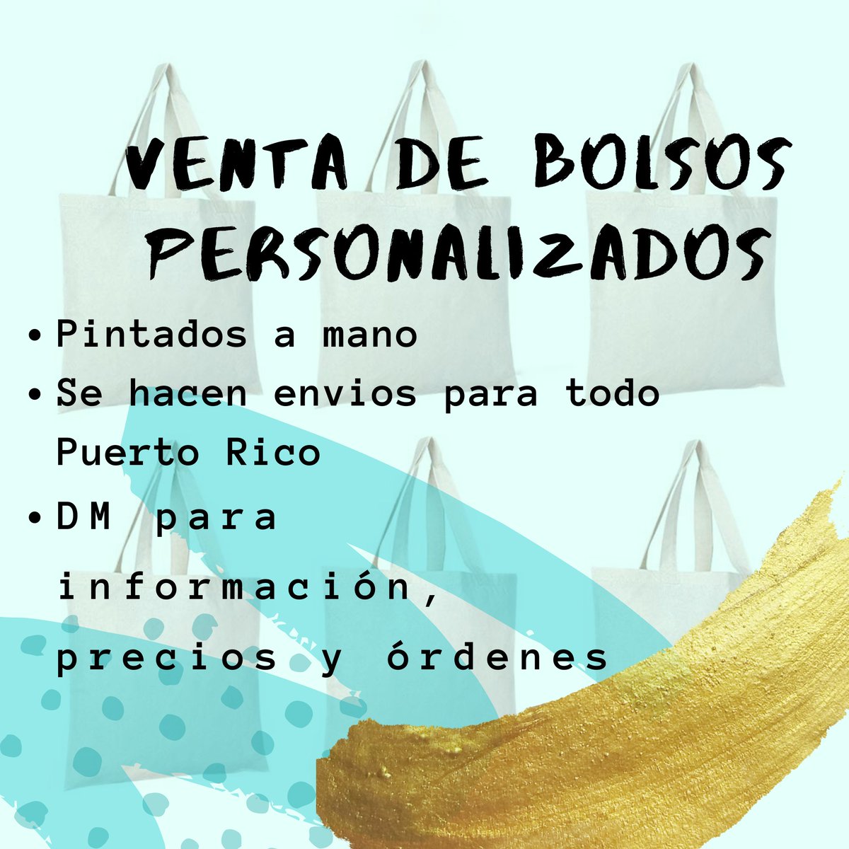 creative_paola's tweet photo. 🚨Venta de Bolsos Personalizados🚨

▪ Pintados a mano🎨
▪ Se hacen envios para todo Puerto Rico📦
▪ Para ordenes, información y precios nos pueden enviar un mensaje 📩💛 https://t.co/4HtKKM3Oth