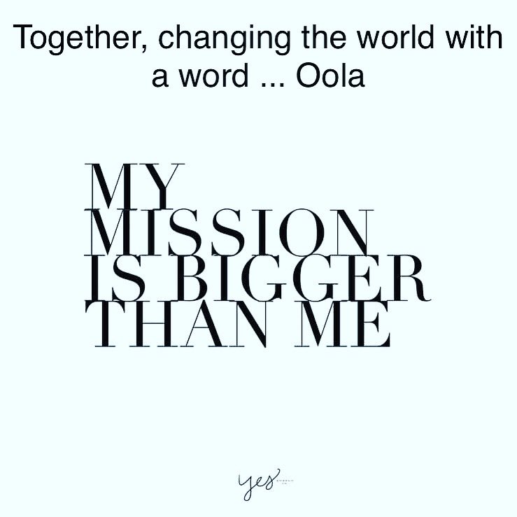 MichelleMartion's tweet photo. #oola is having a mission bigger than yourself https://t.co/LWdfYAMJgW