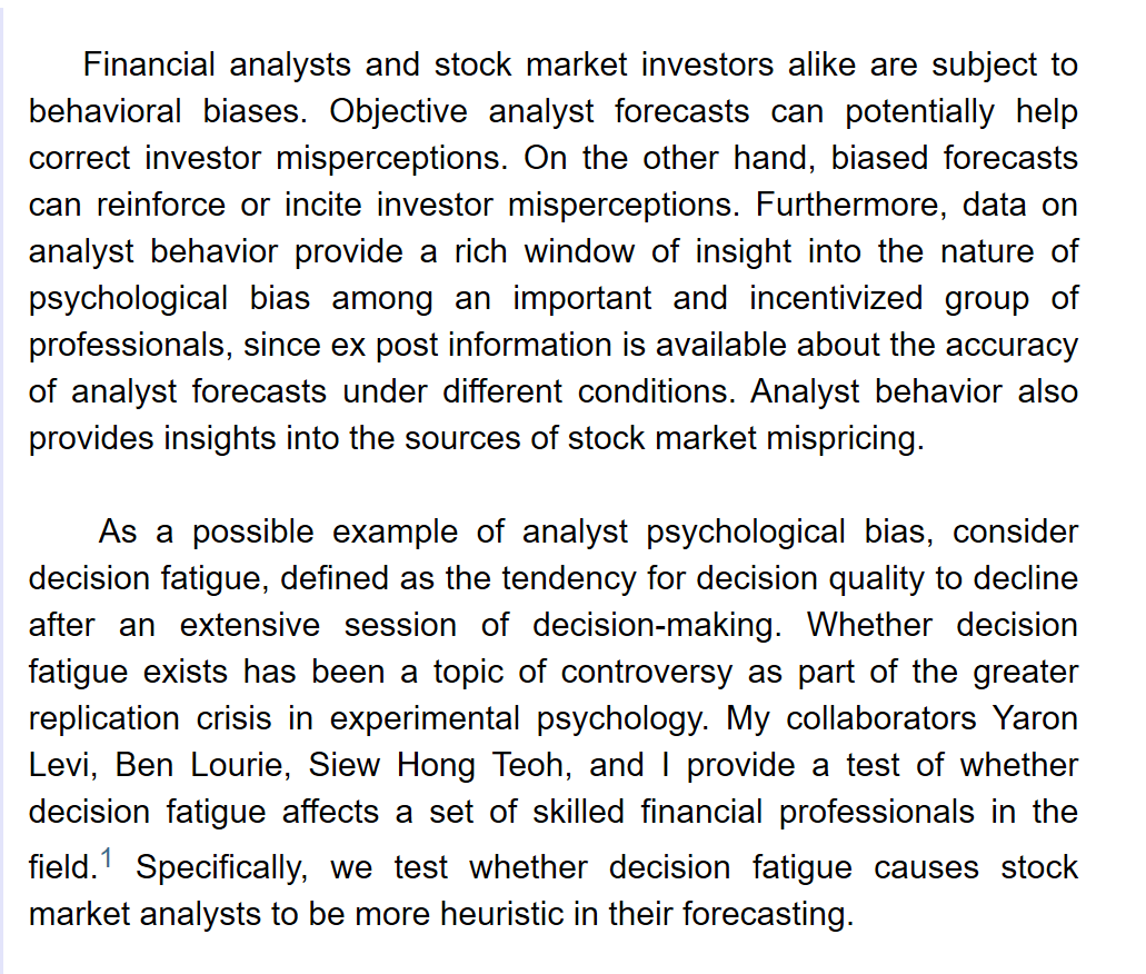 elerianm's tweet photo. From the latest #NBER reporter:
An interesting discussion by David Hirshleifer of "Behavioral Biases of Analysts and Investors."
https://t.co/mJPW3Af3KJ
@nberpubs #investing #investors #BehavioralScience #behavioralgametheory #behavioralfinance https://t.co/jrZTzMUVcv