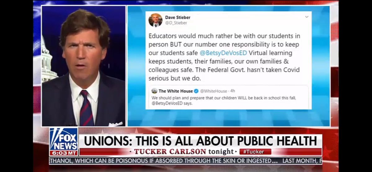 Based on Twitter comments I found out Tucker Carlson featured a tweet of mine tonight on his FoxNews segment.  He called me a “self righteous little fortune cookie” because I dared say educators care about our students. I’ll repeat it, educators care about our students safety.