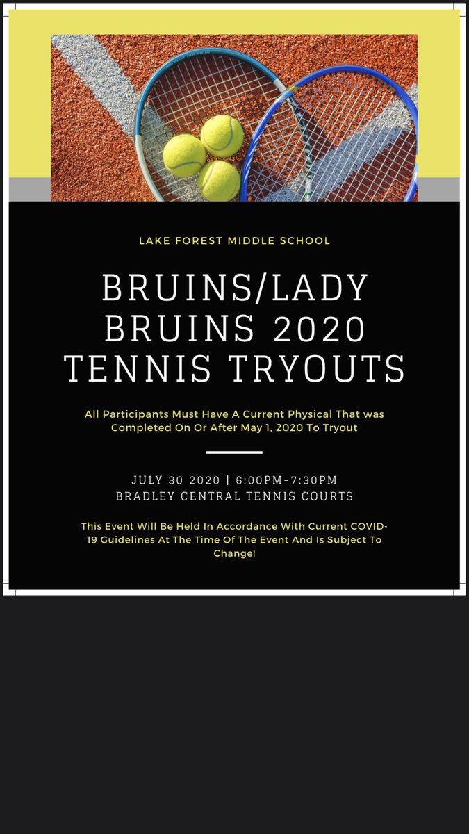 Tryout information for the 2020 season: