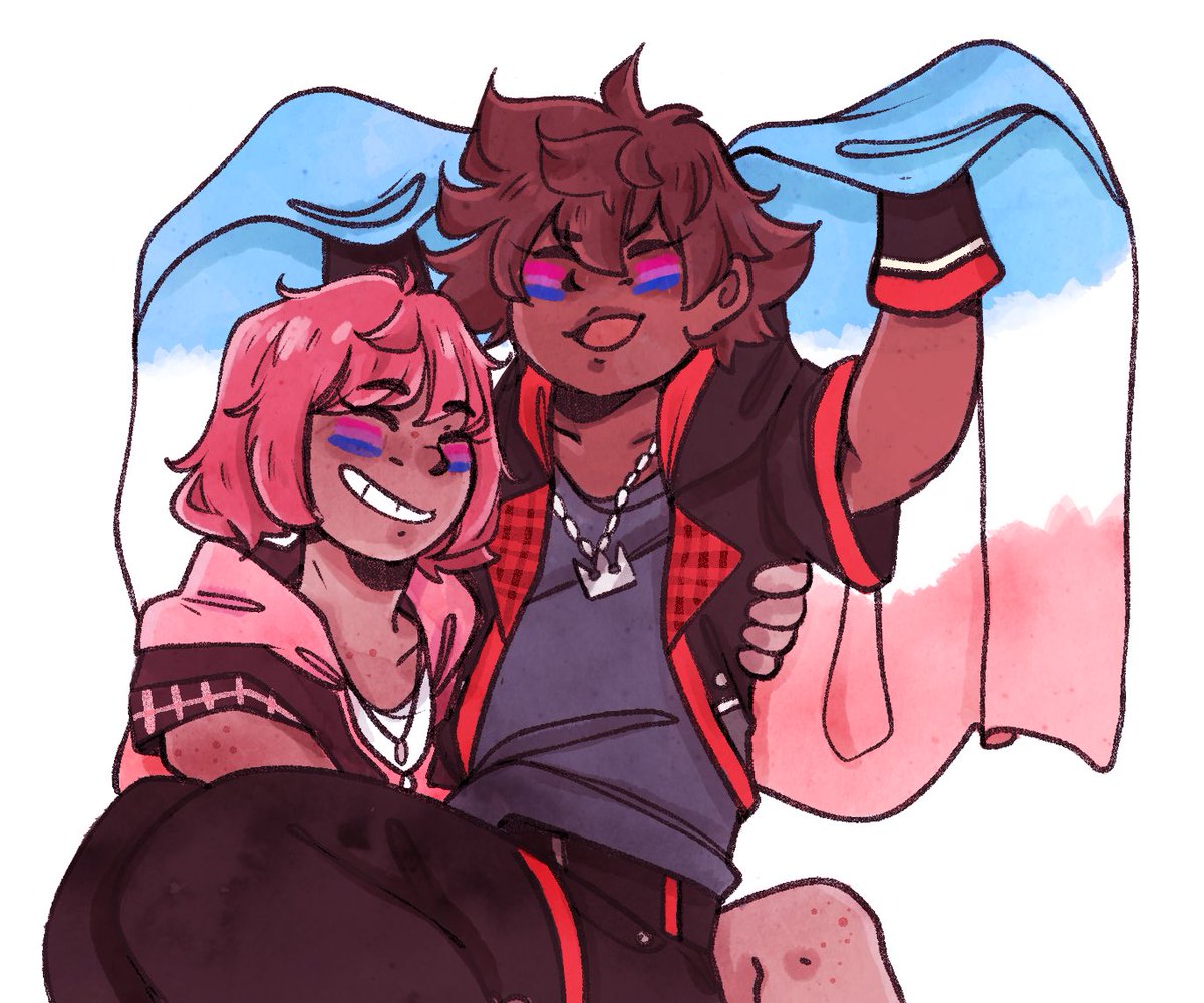 sawyarts's tweet image. This was supposed to be for pride but #sokaiweek2020 was a good excuse to finish it
