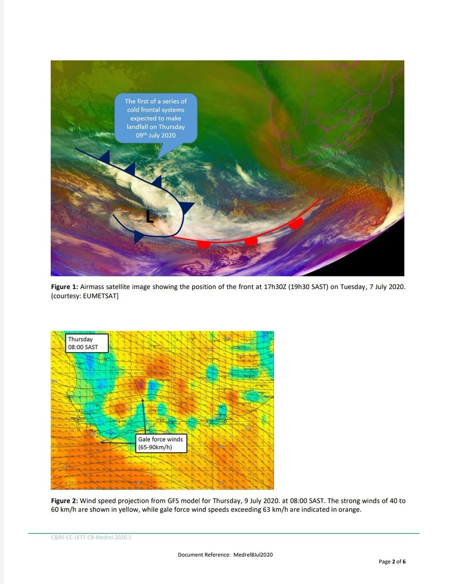 SAWeatherServic's tweet image. ⚠️Media Release⚠️: Bitterly cold, wet and windy weather expected over parts of South Africa over the next few days. Gale force winds, heavy rain, snow, and very cold conditions will be imminent from Thursday (09 July 2020) as 2 #ColdFronts make landfall.