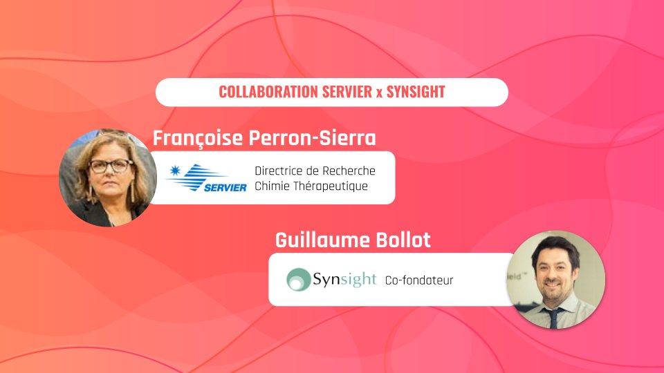 [<a href="/Servier/">Servier</a> x <a href="/SynsightFR/">Synsight</a>]
Une collaboration qui a été "un rapprochement synergique" selon Françoise Perron-Sierra, Directrice de Recherche Chimie Thérapeutique <a href="/Servier/">Servier</a>.