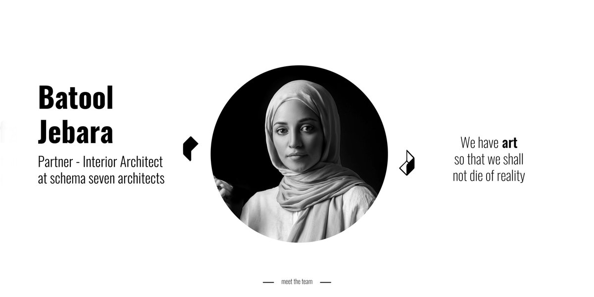 schemaseven's tweet photo. Meet our partner Batool Jebara, an #Interior #Architect who holds an imagination as deep as the sea and believes that in every humblest dwelling there is beauty, for God is in the details.๐ https://t.co/vZGr32k8zs #interiordesign #interiordesigner #SchemaSeven https://t.co/Jz9jlZbg9C