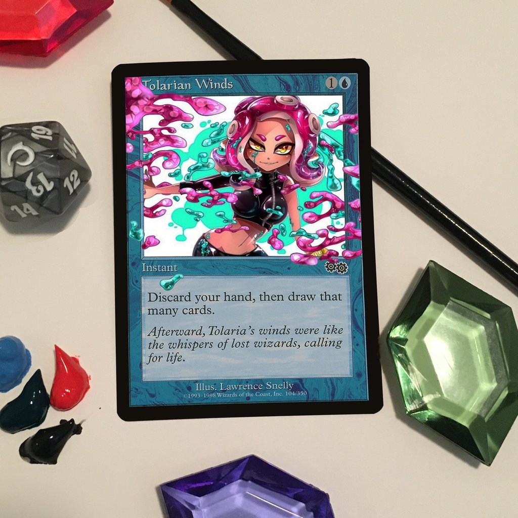 LakeMtg's tweet photo. wonderful art by https://t.co/sEEilcB8hF
The deck continues to come together wonderfully and I can't wait to finish these squids up

#splatoon2 #MTG #magic #alter https://t.co/Z7wGpKt6Bk