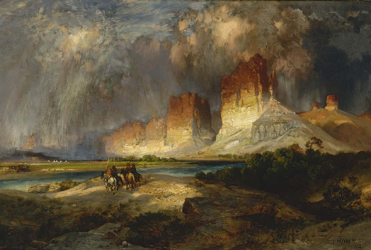 Good Day!
Cliffs of the Upper Colorado River, Wyoming Territory by Thomas Moran 1882
Oil on Canvas
(Smithsonian American Art Museum)
#HudsonRiverSchool