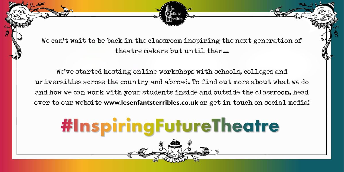 We're joining <a href="/SOLTnews/">Society of London Theatre</a> &amp; <a href="/uk_theatre/">UK Theatre</a> today to celebrate the amazing work theatre professionals do to inspire young people, communities and the education sectors in the arts. Get in touch and connect with us to find out more about what we do to #InspiringFutureTheatre 🎭