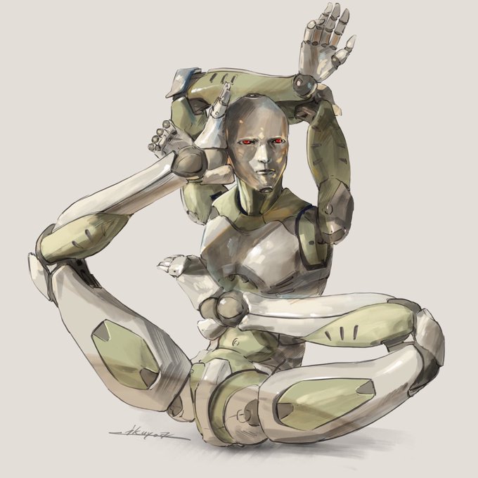 「人型ロボット シンプルな背景」のTwitter画像/イラスト(古い順)