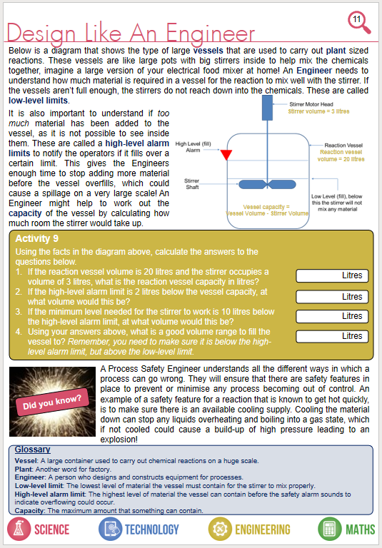 CrodaSTEM's tweet photo. Croda Activity Booklet pages 9 & 10. Think like Croda scientists and engineers!
#STEM #CrodaActivityBooklet https://t.co/S4Md7fO83W