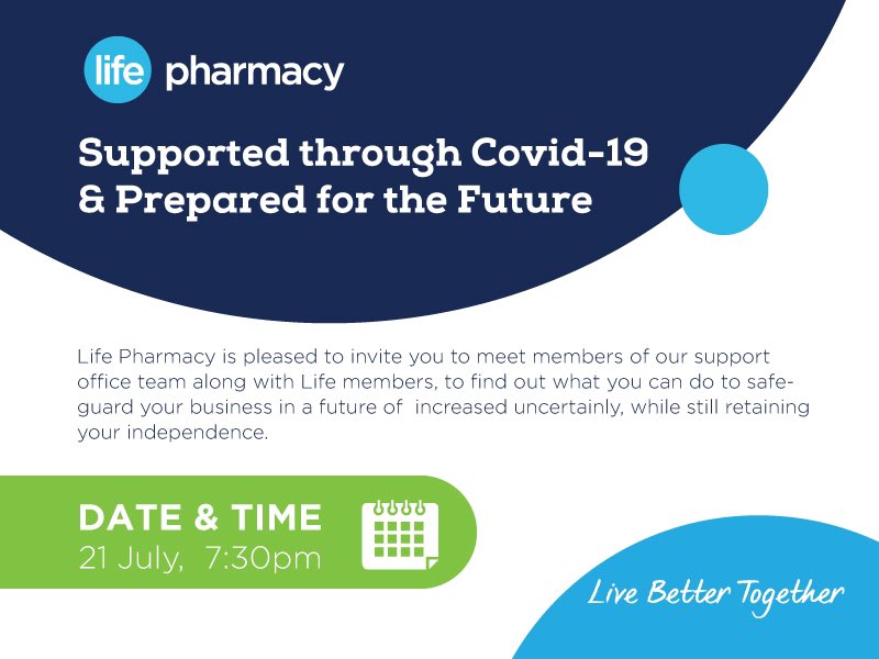 Join us on July 21st for our #webinar on safe-guarding your business in a time of uncertainty. To register pls contact Trish Biggane on tbiggane@uniphar.ie or contact your local Uniphar representative. 
#pharmacy #COVID19