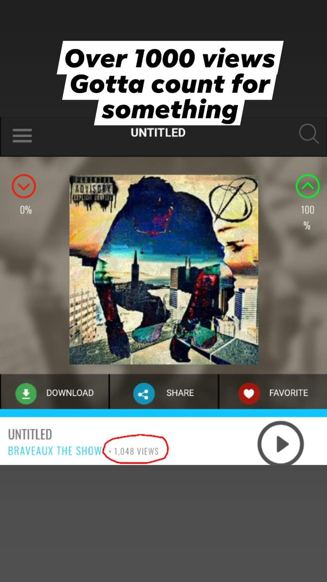 BraveauxS's tweet image. Over 1000 views... May not be nothing now but PROGRESS is the PROCESS.

#braveauxtheshow #hiphop #2020hiphop #showthelove #newartist #newwave