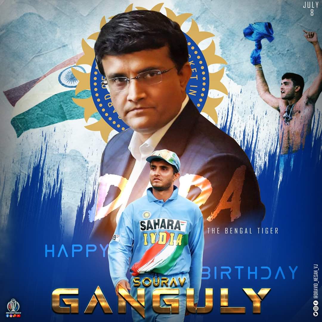 HAPPY BIRTHDAY TO YOU DADA <a href="/SGanguly99/">Sourav Ganguly</a> #HappyBirthdayDada #SouravGanguly #BengalTiger #princeofkolkata