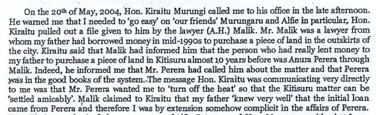 27/And then things got incredibly personal…PS: The US Embassy described Anura Perera as “a long-standing corrupt dealmaker whose activities far pre-date the Anglo Leasing cases.”Githongo Dossier:
