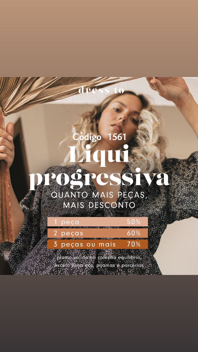 _dss92's tweet image. Boa noite! 
A partir de meia noite vamos ter uma *PROMO MARAVILHOSA*  na Coleção Equilibrio! 😍👏🏾👏🏾😱    
S O C O R R O 🛍🏃🏾‍♀️🏃🏾‍♀️💨 👉🏾codigo ✨1561 ✨  
Link do site: 
dressto.com.br
.
#BB2020 #vintagebecks #COVIDー19 #dressto #loja #LiveoGrandeEncontro