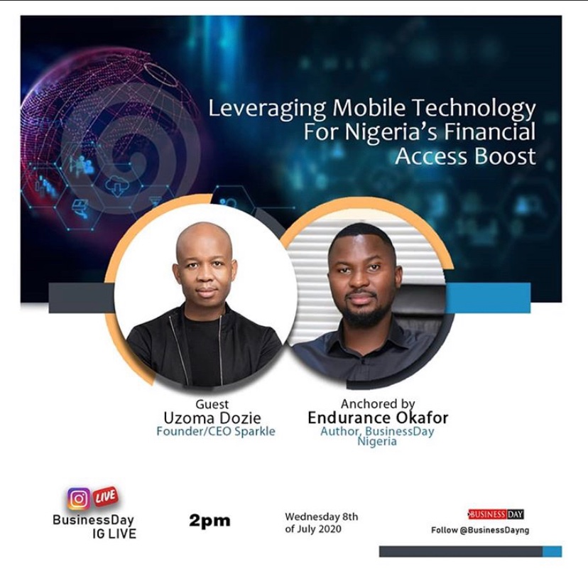 Join <a href="/Uzoma_Sparkle/">Uzoma Dozie</a> and l by 2pm today on conversation around how Nigeria can onboard its unbanked population leveraging mobile technology.