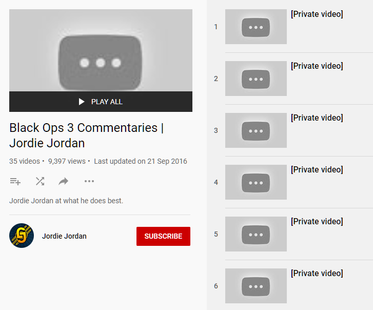 seanranklin's tweet image. BREAKING: WingsOfRedemption AKA Jordie Jordan PRIVATES all YouTube videos, after not uploading since the 27th of March 2018!