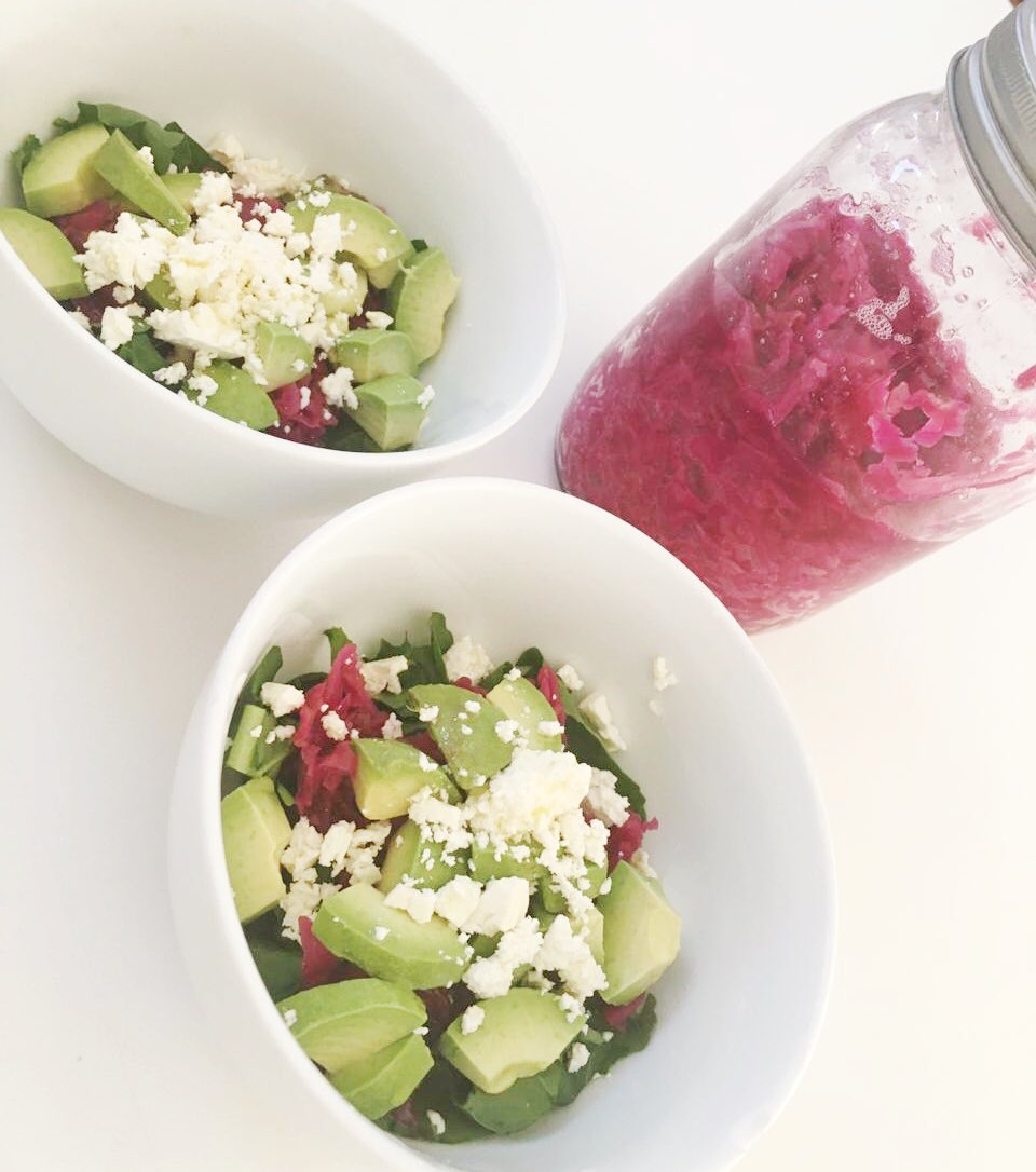 leandaroux's tweet photo. Love my homemade sauerkraut. Great source of probiotics and prebiotics. So easy and inexpensive to make. Your gut will love you if you feed it some #sauerkraut #probitics #prebiotics #ferment #guthealth https://t.co/3hc8ElRc5q