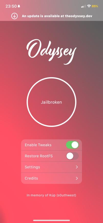 saynta_apps's tweet photo. Odyssey ! love the UI and themes 😘
.
.
.
#tweakmo #odyssey #jailbreak #cydia #sileo #installer #zebra #alstore #iOS14DevBeta2 #iOS14 #iOS #electra #chimera #iPhone12 #iPhone #tweaks #Hacked #games https://t.co/TRwXnvSi38