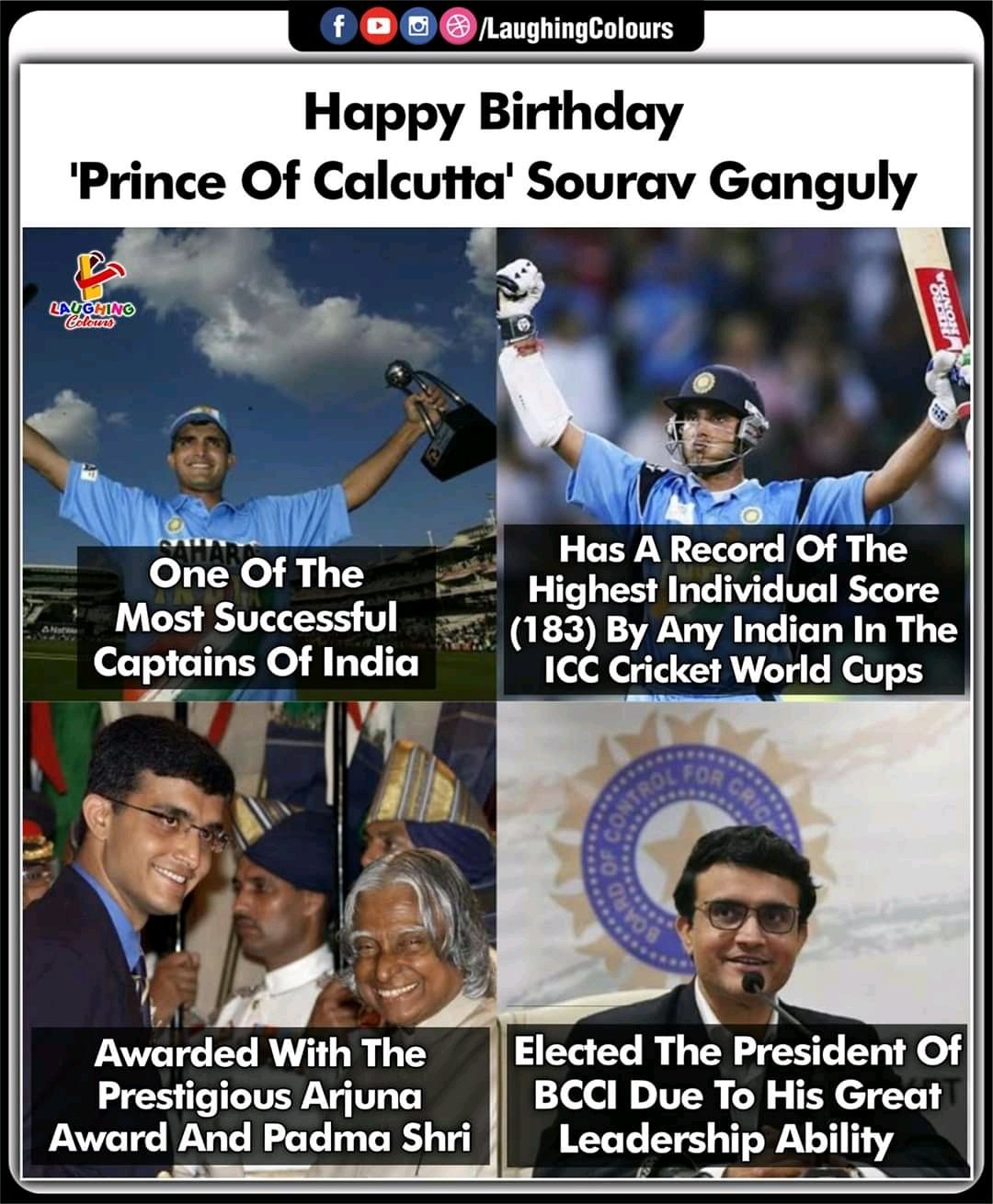 Happy Birthday Saurav Ganguly. 