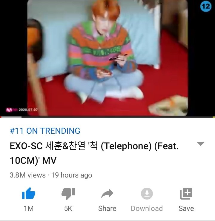 fromexofandom's tweet photo. EXO-SC IS #11 ON TRENDING HERE IN PHILIPPINES! KEEP IN STREAMING  WE'RE ALMOST 5 M VIEWS♥️ 
@weareoneEXO 
#EXOSCTelephone https://t.co/3uQNmE1j55