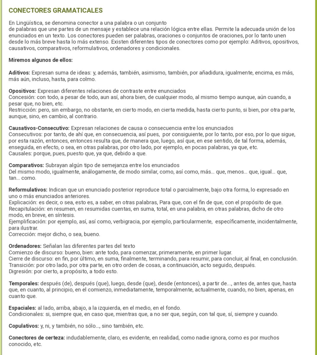 renatogironloya's tweet photo. Ahí les va un página web de suma utilidad sobre conectores gramaticales. 
Versión excelente de bolsillo digital (por así decirlo).
Link: https://t.co/EssTsOJdkM https://t.co/dAUodBsWWl