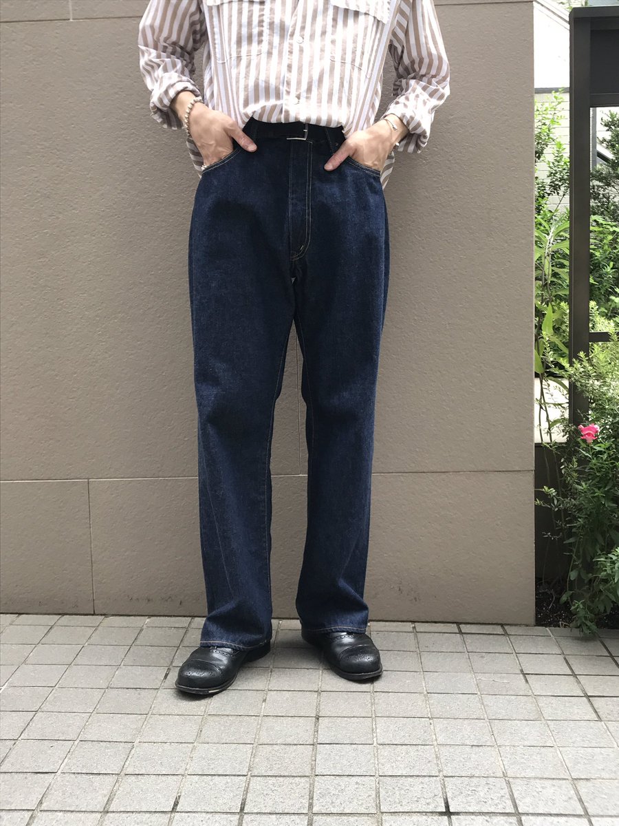 Cantate フレアデニム Denim Flare Trousers-