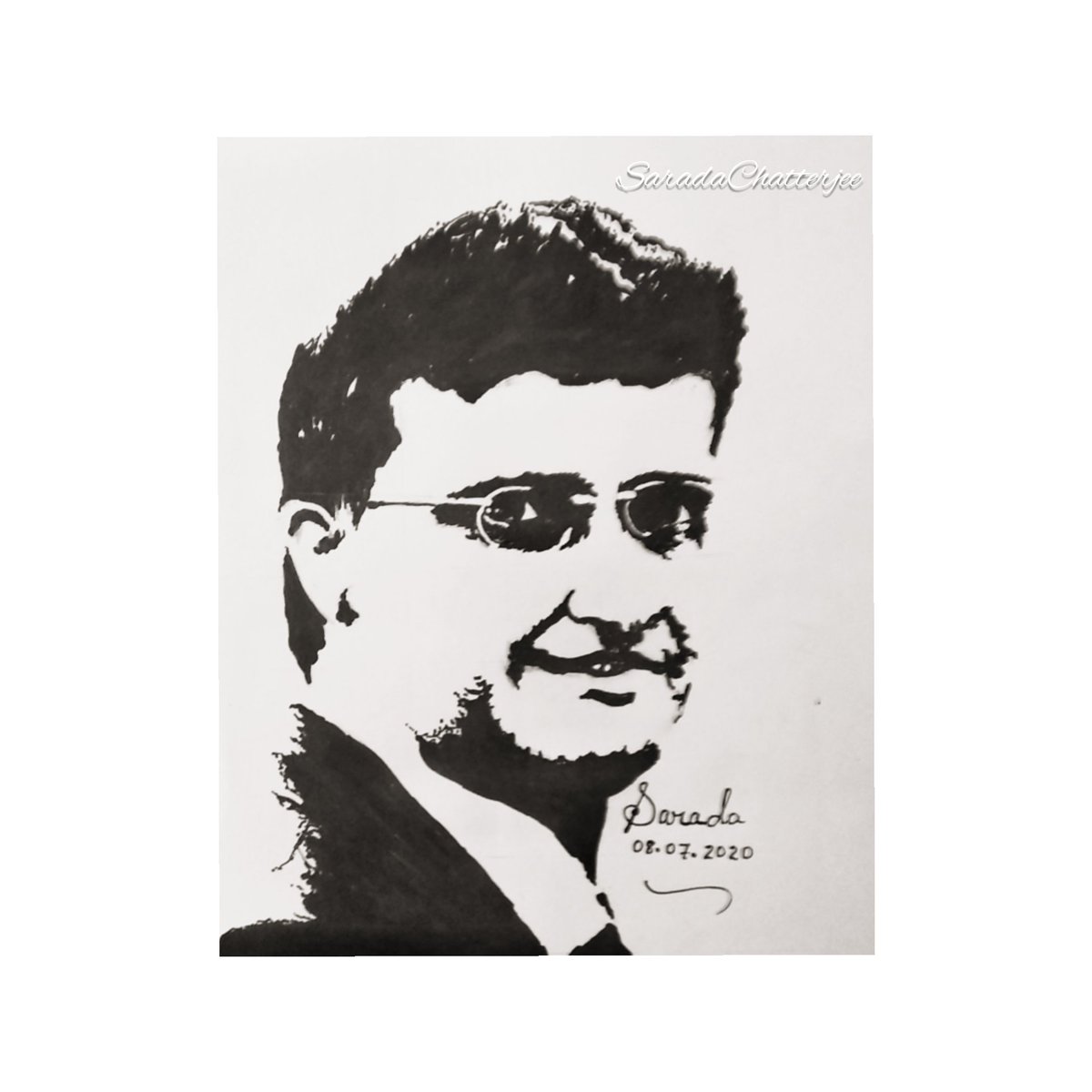 Sarada_Chatterj's tweet photo. মহারাজা তোমারে সেলাম🙏
 Happy Birthday to the pride of Bengal @SGanguly99 💗
Small tribute from me👩‍🎨
#HBDSouravGanguly #SouravGanguly #SouravGangulybirthday #Legend #Ganguly #Dada #sauravganguly #Ganguly #silhouette #BengalTiger #SouravGangulybirthday  
#Sourav #Dadagiri https://t.co/KMbxEb9val