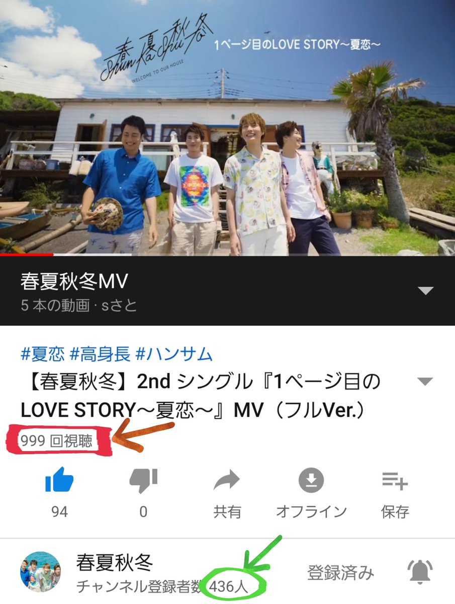 nosukechan_'s tweet photo. とにかく1万回目指そう✊
▶️https://t.co/9u4jdwtEXH
春s3776回、f6054回/夏s338回、f999回
春🤍#TAKUYA(@TAKUYA_skst)
夏❤️#MASSE(@MASSE_skst)
秋💗#KEIGO(@KEIGO_skst)
冬💙#SHOJI(@SHOJI_skst)
#春夏秋冬
#1stCD
#スタートライン~春空~
#7月15日発売 #2ndCD
#1ページ目のLOVE_STORY~夏恋~ https://t.co/i0pef8Tu0d