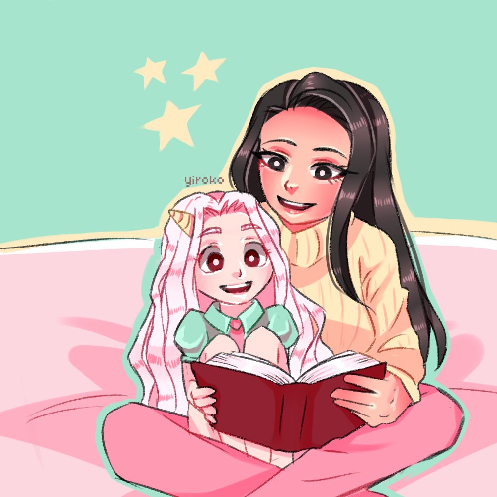 yiroko's tweet photo. I'm sure Yaomomo would read fairy tales for Eri 🥰💖💛✨
#BNHA #MyHeroAcademia #BokuNoHeroAcademia #MomoYaoyorozu #Eri #僕のヒーローアカデミア #MHA #八百万百 #クリエイティ https://t.co/C3LwTRJU1V