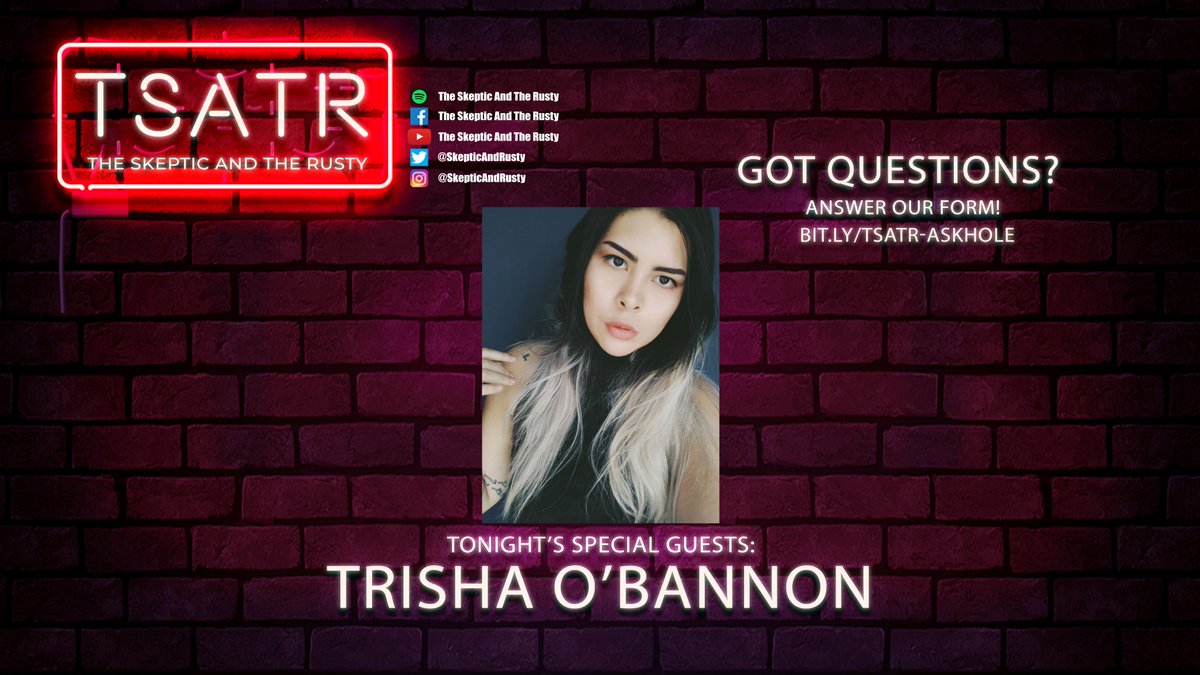 SkepticAndRusty's tweet photo. Are y'all as stoked as we are? Tune-in tonight as we go live with @trishaobannon! This is gonna be a good one, I swear.

#TheSkepticAndTheRusty #TSATR 
#PhilippinePodcastDirectory

@rustydasnowman @ZiggyChavez @KathAloran https://t.co/C2sGIOfTe6