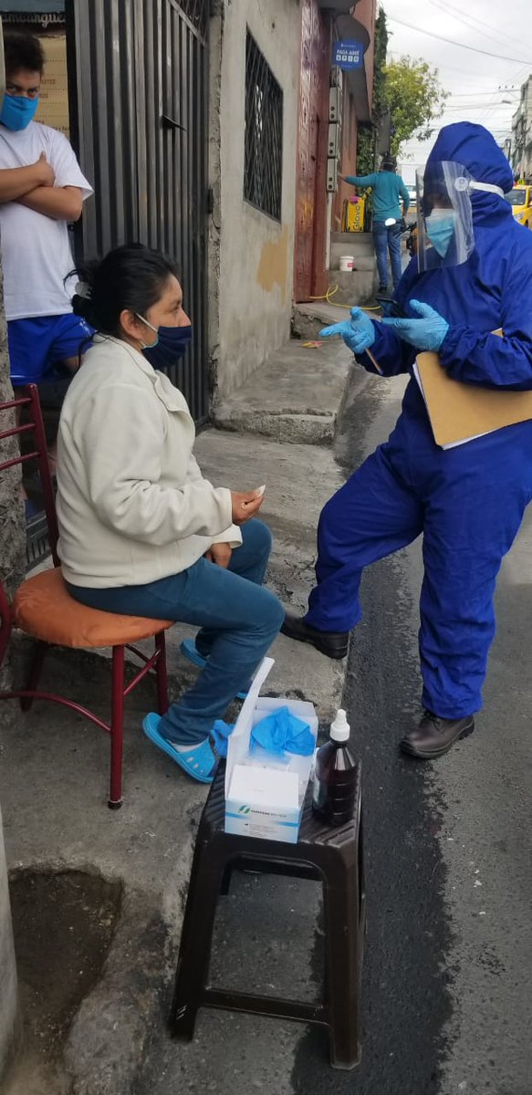 ColegioTaps's tweet photo. ● Distrito 17D03
● Unidad Operativa San Antonio de Pichincha.
Tecnicos APS realizan arduas jornadas de tomas de muestras rápidas de Covid 19 en varias Comunidades donde existe mayor prevalencia del virus, un trabajo coordinado con el INEC - MSP.
#TapsEnPrimeraLinea https://t.co/tL3DF6P7Fj