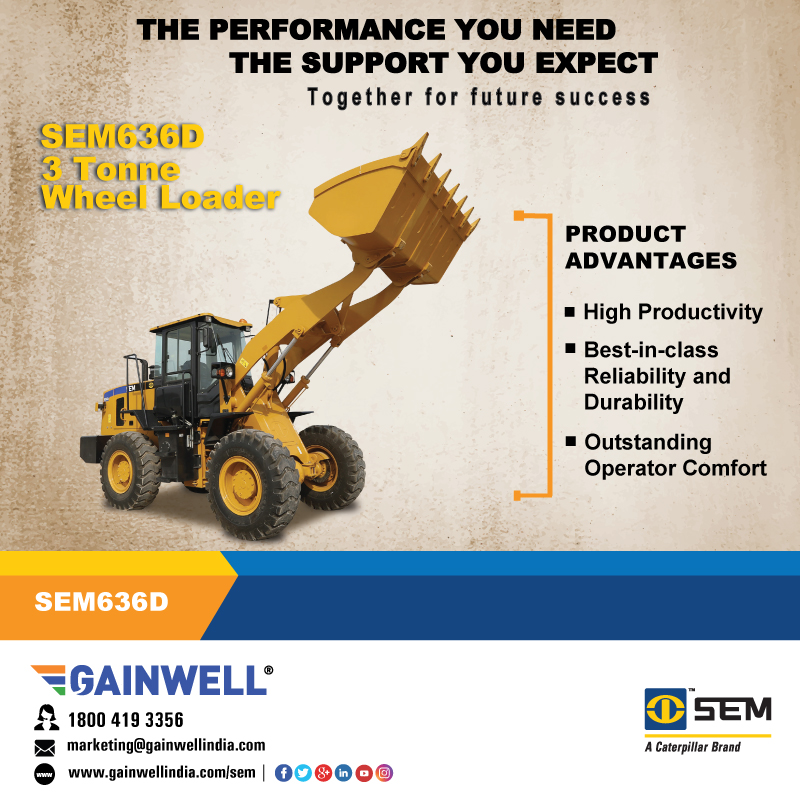 gainwellcat's tweet photo. The performance you need & the support you expect- SEM 636D Wheel Loader with high productivity, best in class durability & reliability, outstanding comfort, top notch serviceability.
Visit https://t.co/u76HcRvr6N or call us on 18004193356. #SEMWheelLoader #SEM636D #WheelLoader https://t.co/8XHwKWkWzf