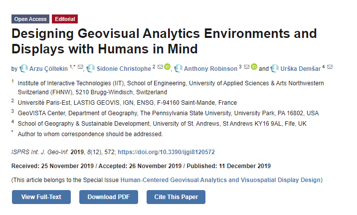 ISPRS_IJGI's tweet photo. #call4reading
Special Issue "Human-Centered #Geovisual Analytics and Visuospatial Display Design" edited by Arzu Coltekin @acolt, @SidoChristophe, @A_C_Robinson, and Dr. Urška Demšar @udemsar, was closed. All publications can be found here https://t.co/X02L3W1nKA https://t.co/2CkR19pd8Y