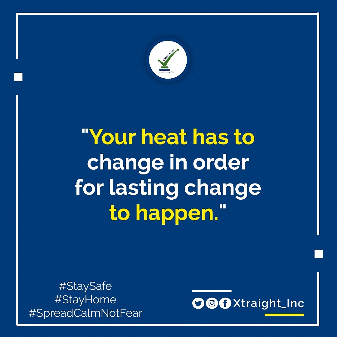 XtraightInc's tweet photo. With a changed heart, nothing is impossible to achieve. This is because the heart channels all actions .
#ChangeForChange
#MidweekDose
@xtraight_inc https://t.co/ha1PrU7UAm