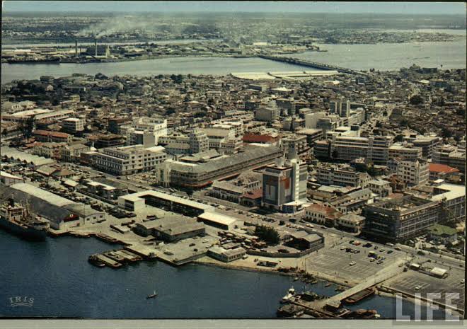 9. Lagos, Nigeria in 1960 and now