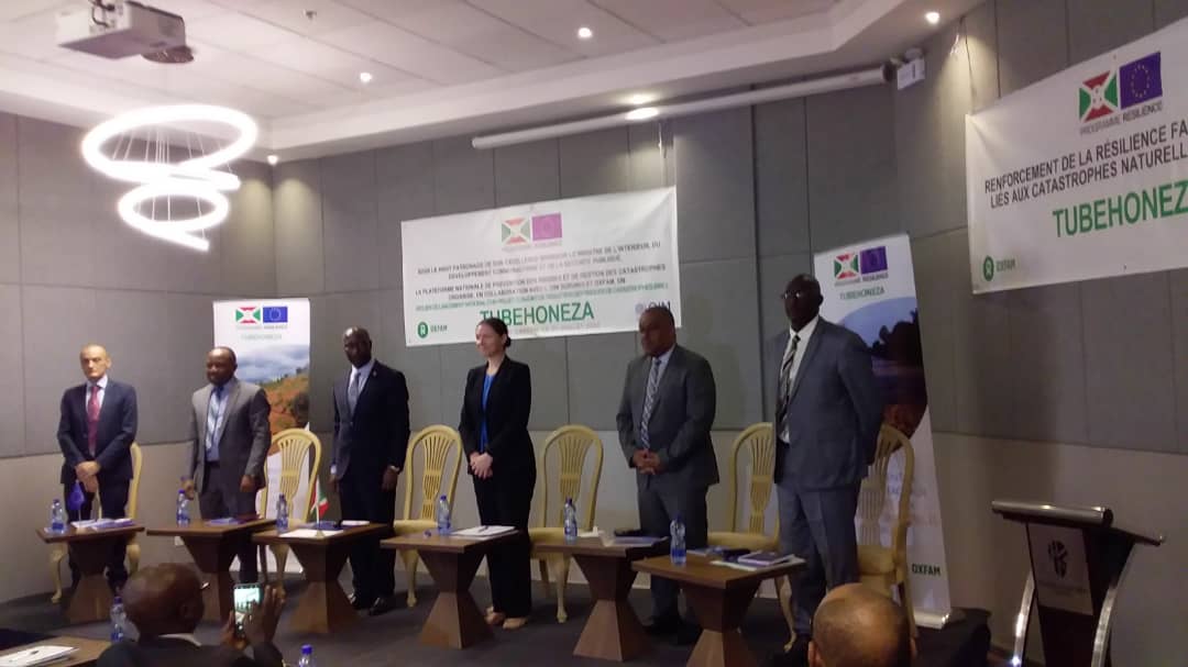 Sous le haut patronage de Son Excellence Monsieur le Ministre de l'Intérieur, du Développement Communautaire et de la Sécurité Publique en collaboration avec OIM du Burundi et Oxfam organisent un atelier de la plateforme nationale de prévention des risques et des gestions