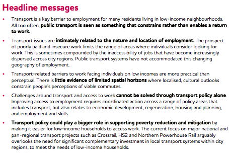 Poor transport = major barrier to employment  @jrf_uk reports public transport in UK constrains instead of enables finding/keeping work https://www.jrf.org.uk/report/tackling-transport-related-barriers-employment-low-income-neighbourhoodsPublic transport doesn't match job's hours & locationMaking using/owning a car a necessity to keep a job
