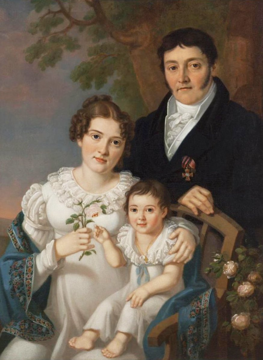 Century family. Семейный портрет (портрет семьи Поленовых). 1905.. Семейный портрет Девоншир 1825.