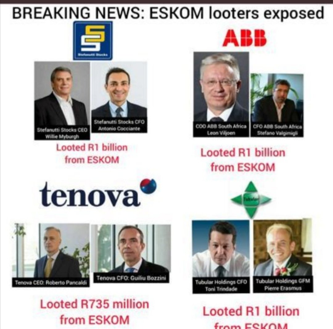 Kgoshigadi_TT's tweet photo. News that our media will never show you, @kabelodick @DonaldMathekga crime is not black, we don't have electricity the looters are whites almost 4 billion why you are not talking about it, is because its crime committed by white people https://t.co/jtSlKPU6vK
